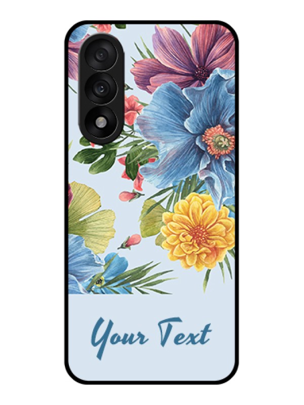 Custom OnePlus Nord 5 5G Custom Glass Phone Case - Stunning Watercolored Flowers Painting Design