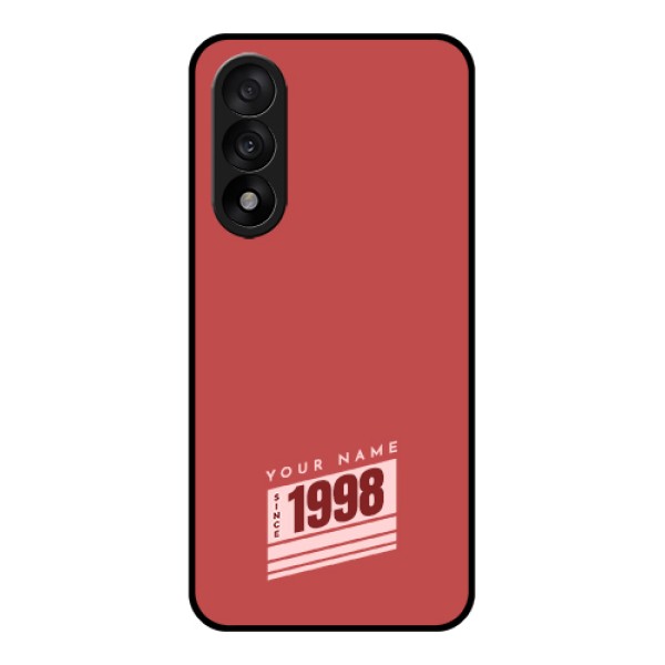 OnePlus Nord 5 5G Custom Glass Phone Case - Red Custom Year Of Birth Design OnePlus Nord 5 5G Custom Glass Phone Case - Red Custom Year Of Birth Design