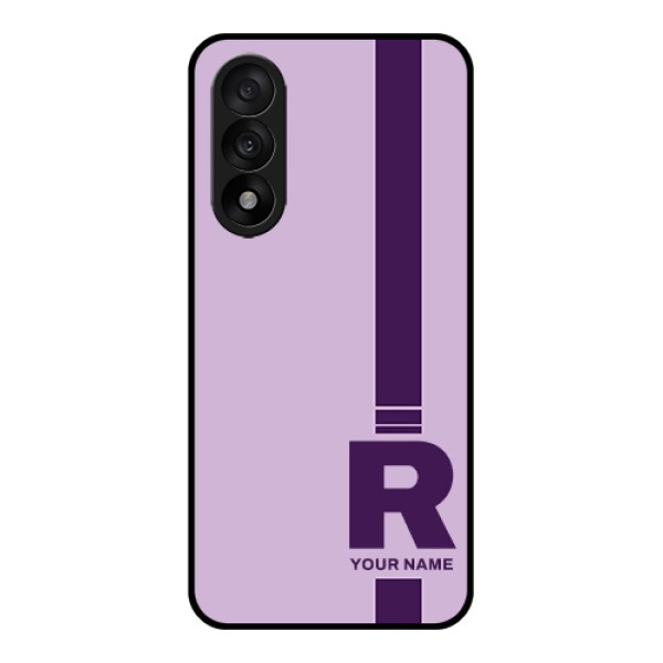 OnePlus Nord 5 5G Custom Glass Phone Case - Simple Dual Tone Stripe With Name Design OnePlus Nord 5 5G Custom Glass Phone Case - Simple Dual Tone Stripe With Name Design