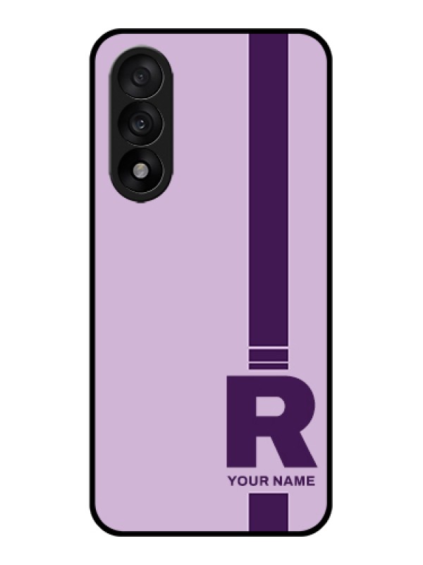 Custom OnePlus Nord 5 5G Custom Glass Phone Case - Simple Dual Tone Stripe With Name Design