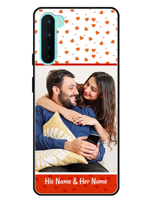 Custom Oneplus Nord 5G Custom Glass Phone Case  - Orange Love Symbol Design