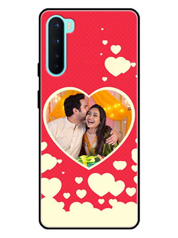 Custom Oneplus Nord 5G Custom Glass Mobile Case  - Love Symbols Phone Cover Design
