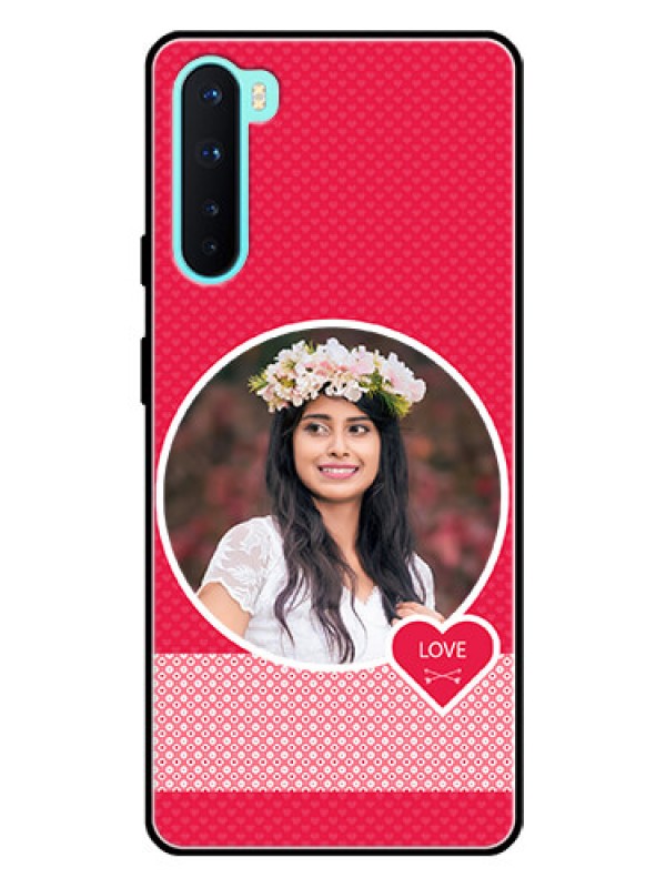 Custom Oneplus Nord 5G Personalised Glass Phone Case  - Pink Pattern Design
