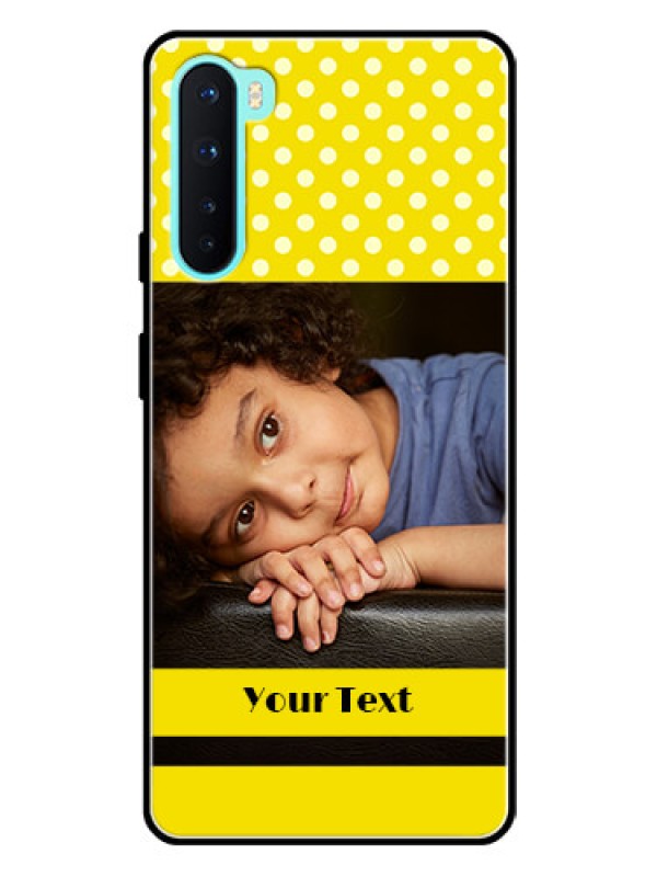 Custom Oneplus Nord 5G Custom Glass Phone Case  - Bright Yellow Case Design