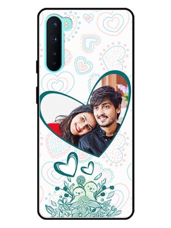 Custom Oneplus Nord 5G Photo Printing on Glass Case  - Premium Couple Design