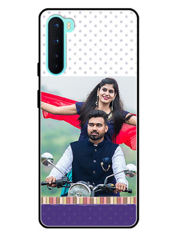 Custom Oneplus Nord 5G Photo Printing on Glass Case  - Cute Family Design
