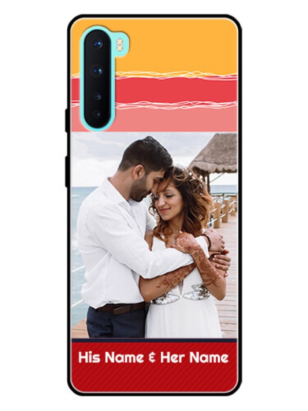 Custom Oneplus Nord 5G Custom Glass Mobile Case  - Colorful Case Design
