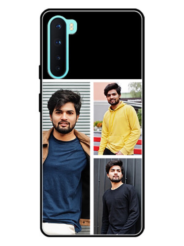 Custom Oneplus Nord 5G Photo Printing on Glass Case  - Upload Multiple Picture Design