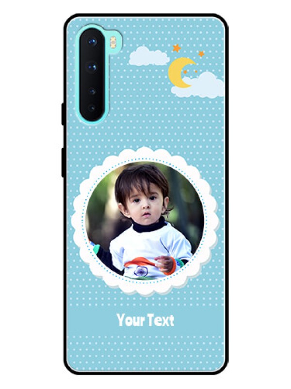 Custom Oneplus Nord 5G Personalised Glass Phone Case  - Violet Pattern Design