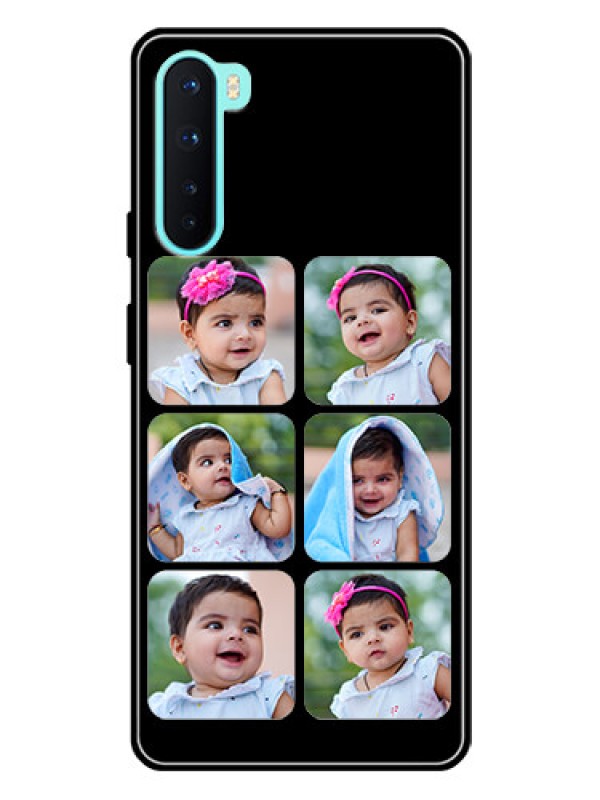 Custom Oneplus Nord 5G Photo Printing on Glass Case  - Multiple Pictures Design