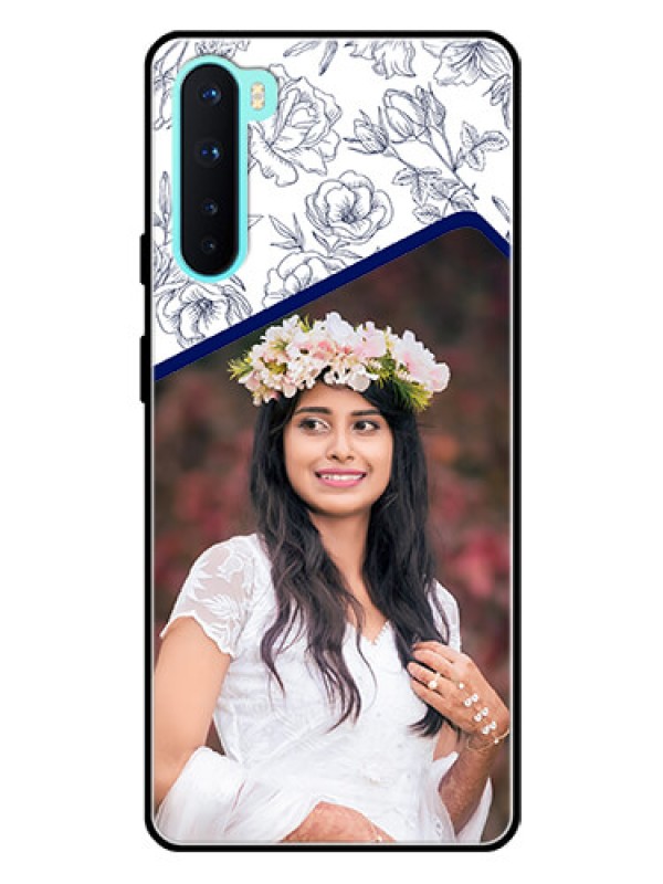 Custom Oneplus Nord 5G Personalized Glass Phone Case  - Premium Floral Design