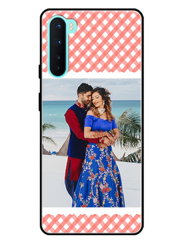 Custom Oneplus Nord 5G Personalized Glass Phone Case  - Pink Pattern Design