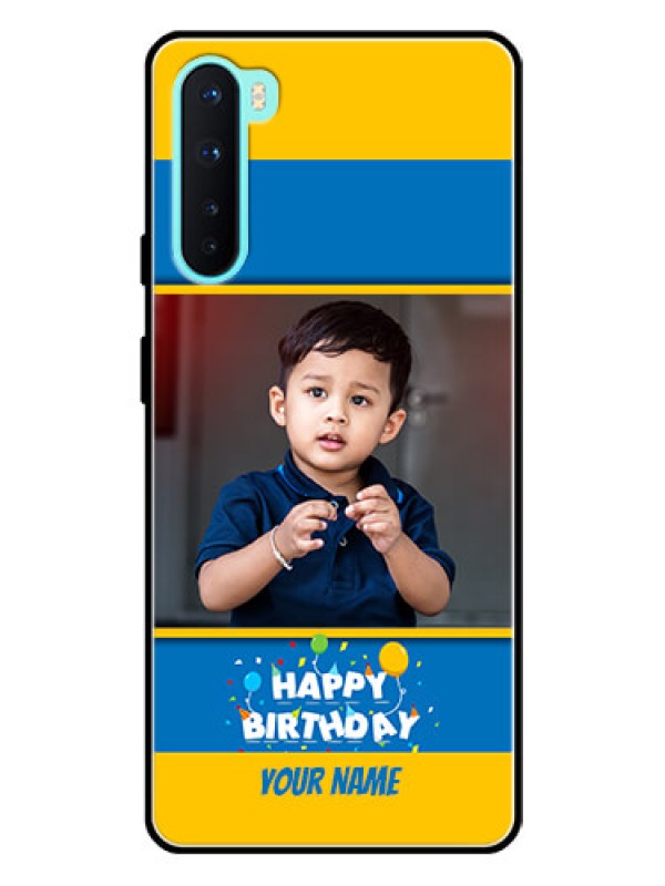Custom Oneplus Nord 5G Custom Glass Mobile Case  - Birthday Wishes Design