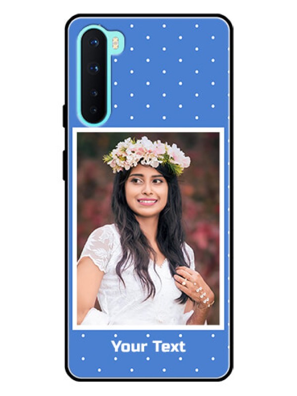 Custom Oneplus Nord 5G Photo Printing on Glass Case  - Polka dots design