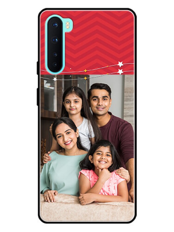 Custom Oneplus Nord 5G Personalized Glass Phone Case  - Happy Family Design