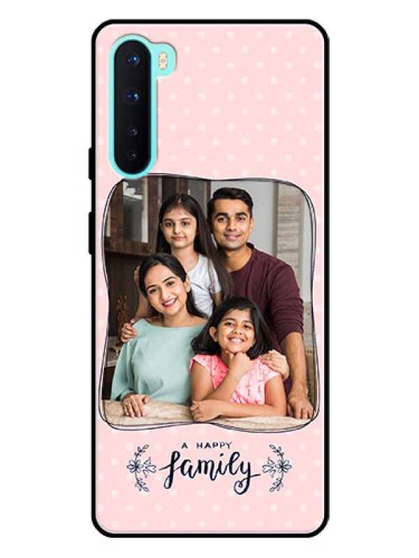 Custom Oneplus Nord 5G Custom Glass Phone Case  - Family with Dots Design