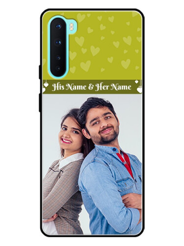 Custom Oneplus Nord 5G Custom Glass Phone Case  - You & Me Heart Design