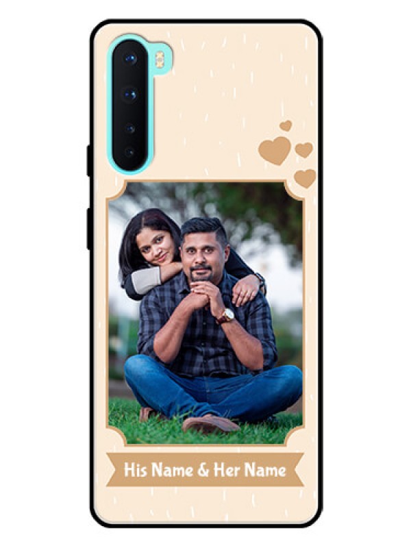 Custom Oneplus Nord 5G Custom Glass Phone Case  - with confetti love design 