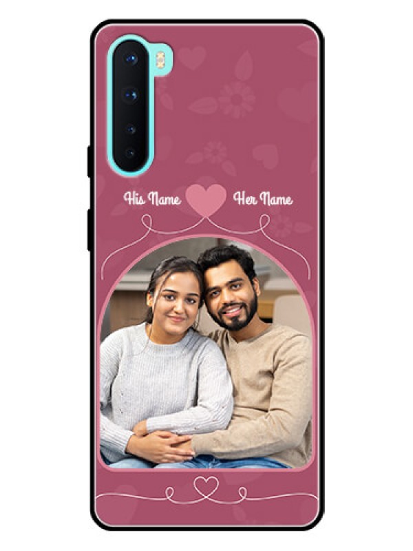 Custom Oneplus Nord 5G Photo Printing on Glass Case  - Love Floral Design