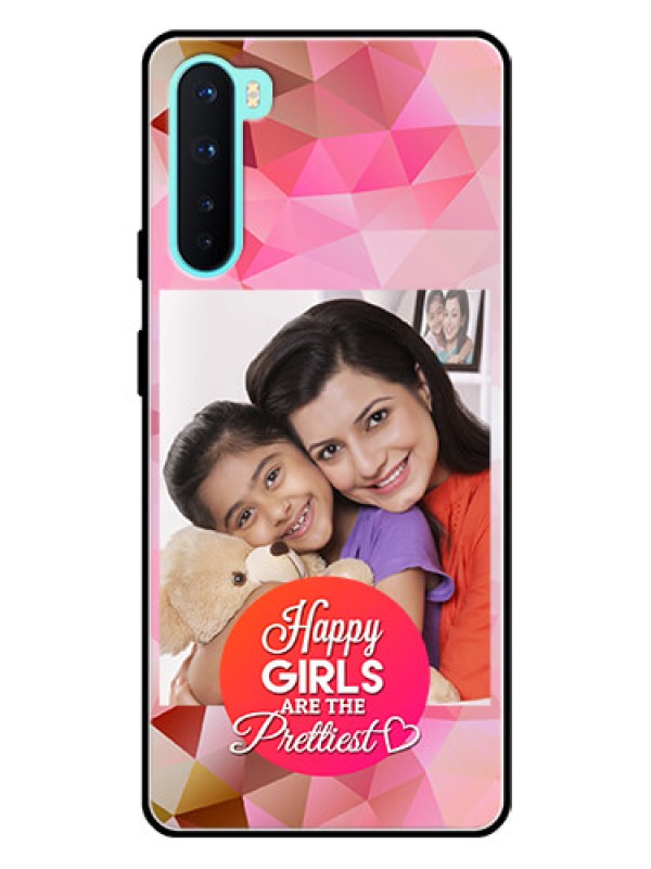 Custom Oneplus Nord 5G Photo Printing on Glass Case  - Abstract Triangle Design