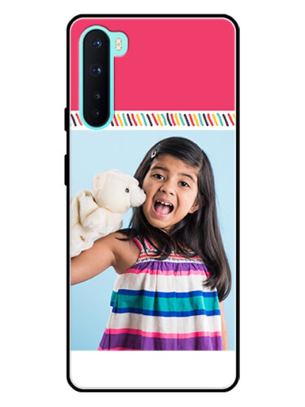 Custom Oneplus Nord 5G Personalized Glass Phone Case  - Line art design