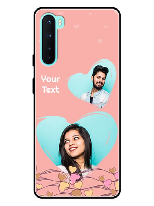 Custom Oneplus Nord 5G Custom Glass Mobile Case  - Love Doodle Design