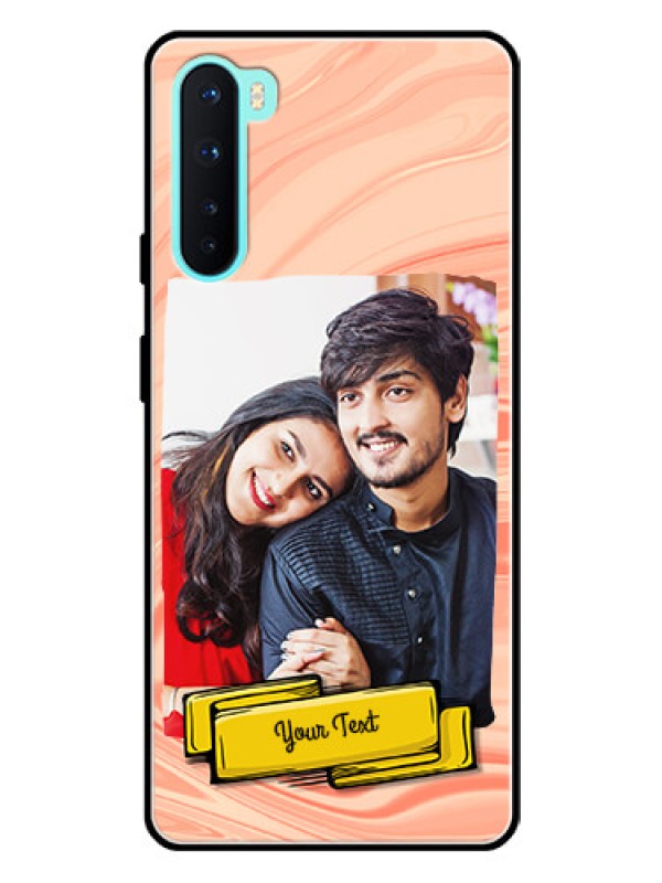 Custom Oneplus Nord 5G Personalized Glass Phone Case  - Marble Texture Design