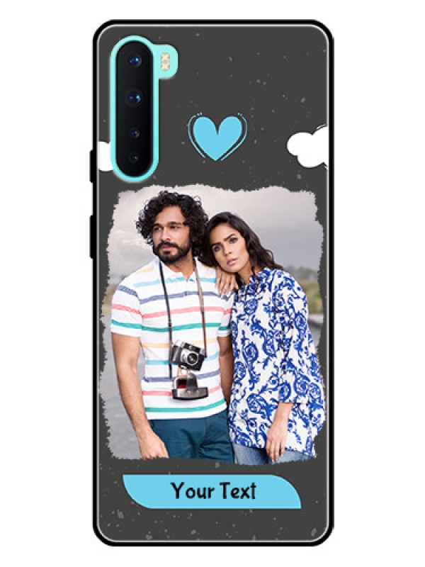 Custom Oneplus Nord 5G Custom Glass Phone Case  - Splashes with love doodles Design