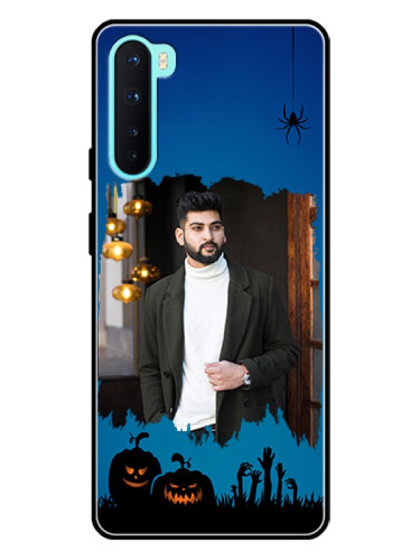 Custom Oneplus Nord 5G Photo Printing on Glass Case  - with pro Halloween design 