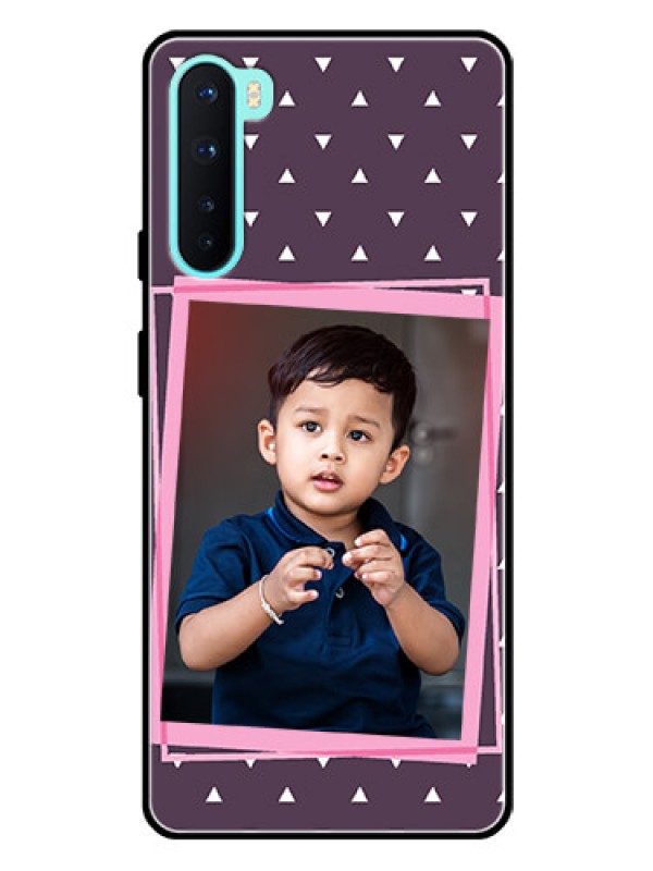 Custom Oneplus Nord 5G Custom Glass Mobile Case  - Triangle Pattern Dotted Design