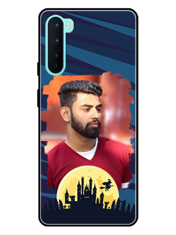 Custom Oneplus Nord 5G Photo Printing on Glass Case  - Halloween Witch Design 