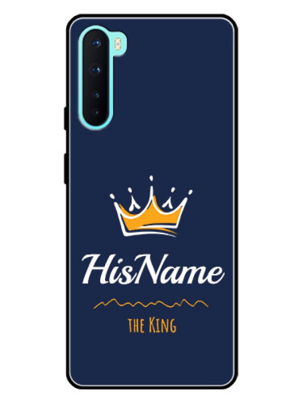 Custom Oneplus Nord 5G Glass Phone Case King with Name