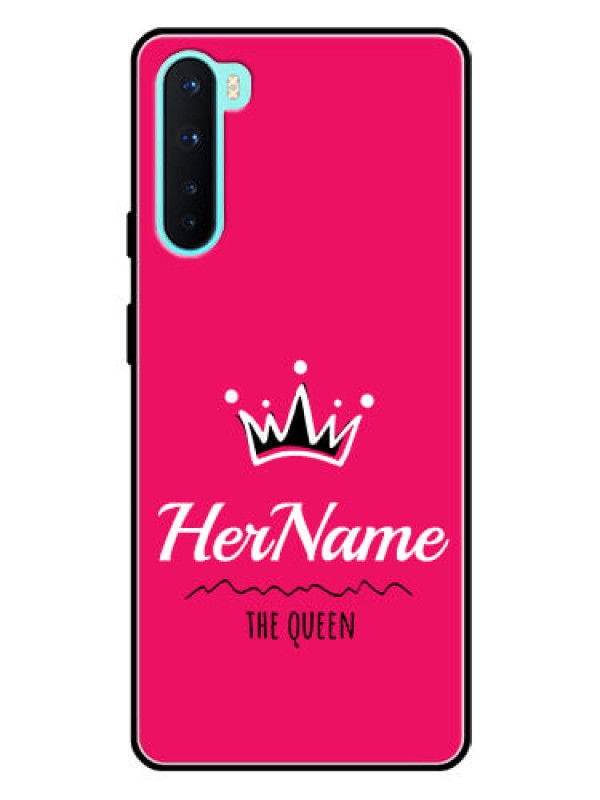 Custom Oneplus Nord 5G Glass Phone Case Queen with Name