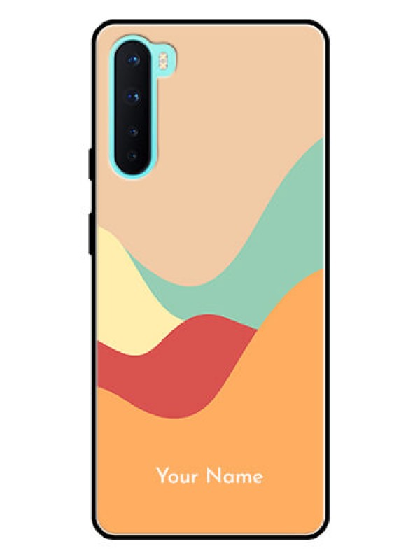 Custom OnePlus Nord 5G Personalized Glass Phone Case - Ocean Waves Multi-colour Design