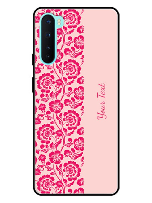 Custom OnePlus Nord 5G Custom Glass Phone Case - Attractive Floral Pattern Design