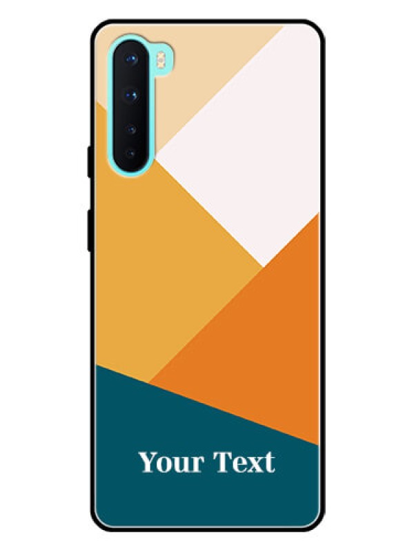 Custom OnePlus Nord 5G Personalized Glass Phone Case - Stacked Multi-colour Design