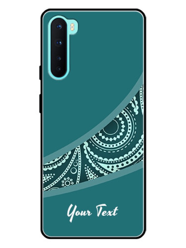 Custom OnePlus Nord 5G Photo Printing on Glass Case - semi visible floral Design