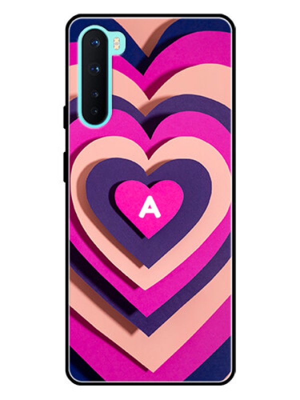 Custom OnePlus Nord 5G Custom Glass Mobile Case - Cute Heart Pattern Design