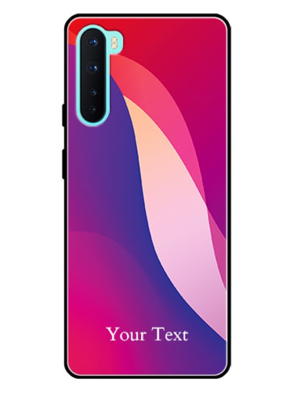 Custom OnePlus Nord 5G Personalized Glass Phone Case - Digital abstract Overlap Design