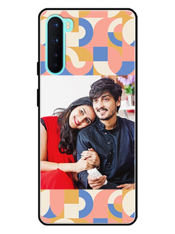 Custom OnePlus Nord 5G Photo Printing on Glass Case - Semi-circle Maze Pattern Design