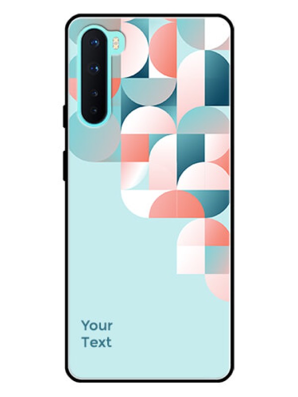 Custom OnePlus Nord 5G Custom Glass Phone Case - Stylish Semi-circle Pattern Design