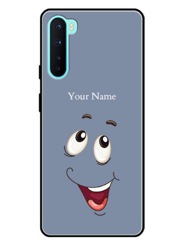 Custom OnePlus Nord 5G Photo Printing on Glass Case - Laughing Cartoon Face Design