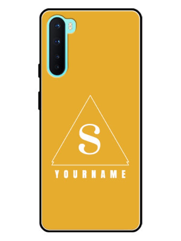 Custom OnePlus Nord 5G Personalized Glass Phone Case - simple triangle Design