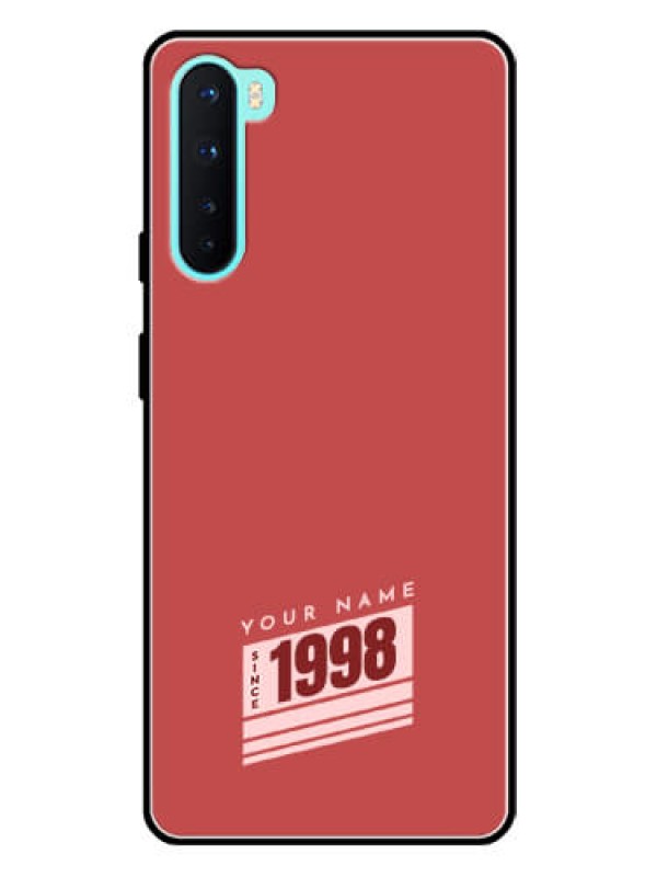 Custom OnePlus Nord 5G Custom Glass Phone Case - Red custom year of birth Design