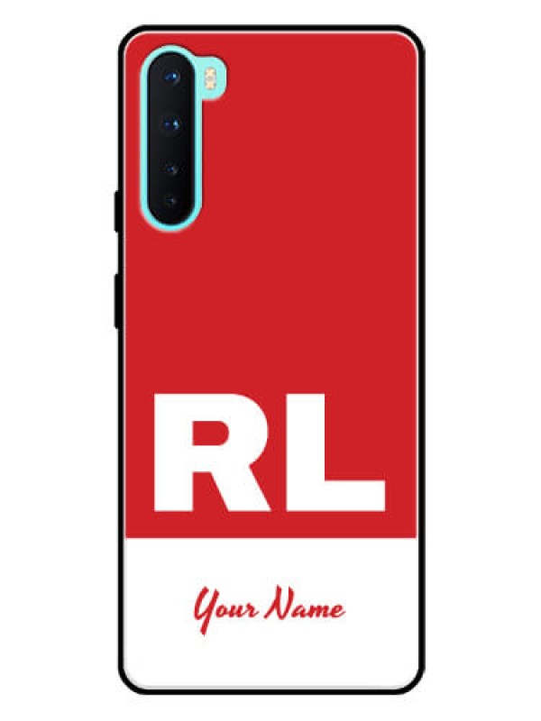 Custom OnePlus Nord 5G Personalized Glass Phone Case - dual tone custom text Design