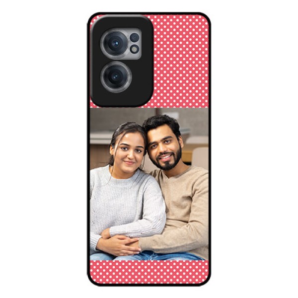 OnePlus Nord CE 2 5G Custom Glass Phone Case - White Dotted Design