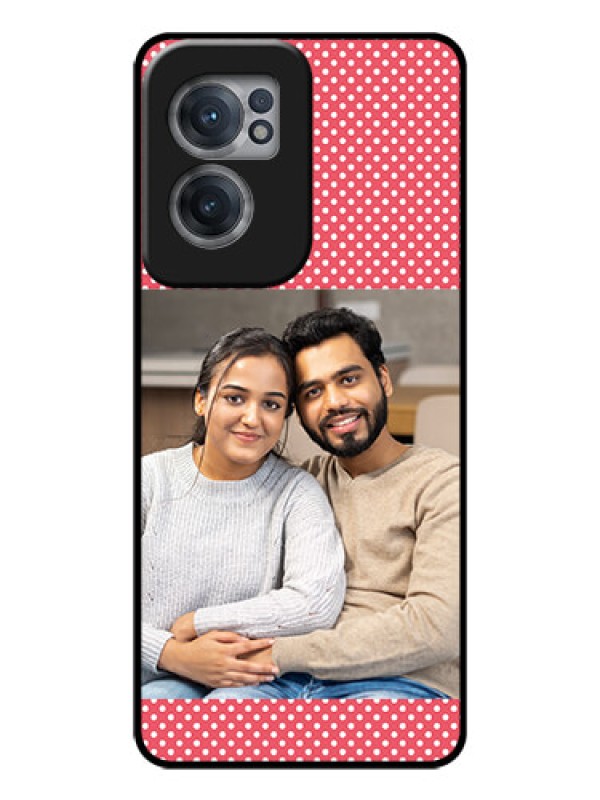 Custom OnePlus Nord CE 2 5G Custom Glass Phone Case - White Dotted Design