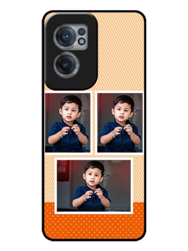 Custom OnePlus Nord CE 2 5G Photo Printing on Glass Case - Bulk Photos Upload Design