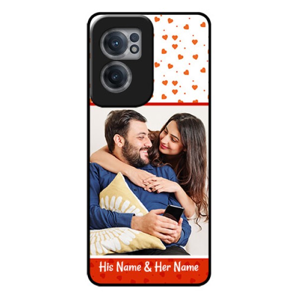 OnePlus Nord CE 2 5G Custom Glass Phone Case - Orange Love Symbol Design OnePlus Nord CE 2 5G Custom Glass Phone Case - Orange Love Symbol Design