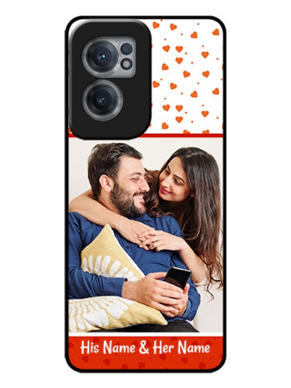 Custom OnePlus Nord CE 2 5G Custom Glass Phone Case - Orange Love Symbol Design